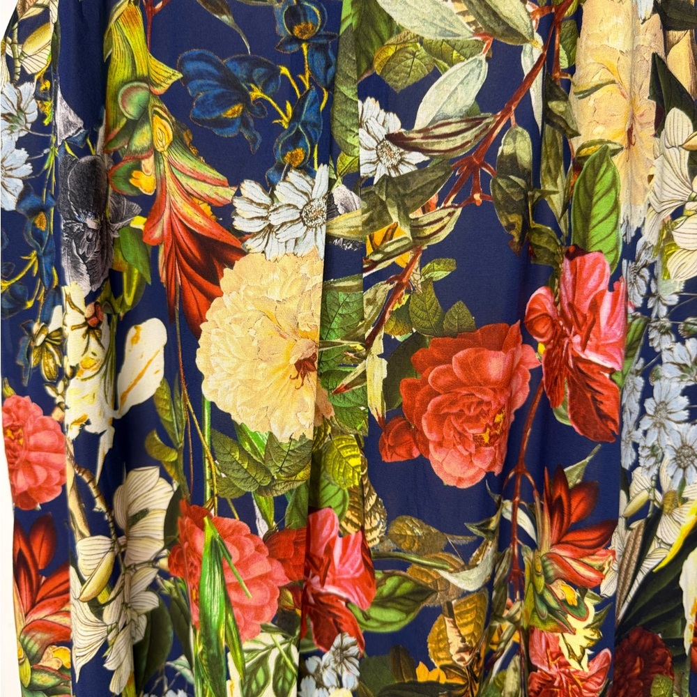 Alice + Olivia Fierra Silk Floral Mini Slip Dress Y-Back Size Small - Picture 6 of 7